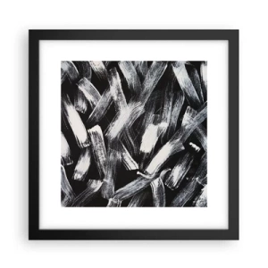 Affiche dans un cadre noir - Poster - L'abstraction dans l'esprit industriel - 30x30 cm