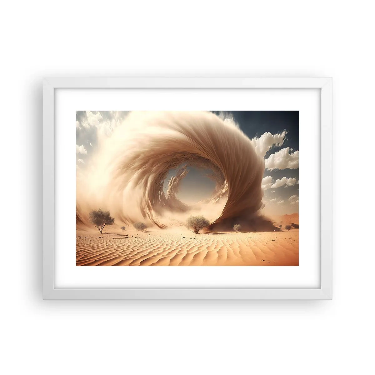 Affiche dans un cadre blanc - Poster - Portail ouvert - 40x30 cm