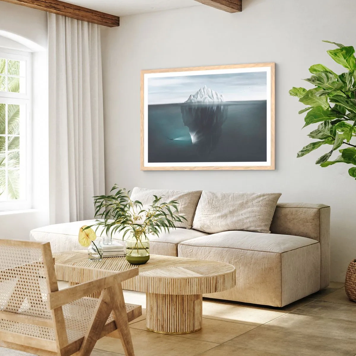 Affiche dans un chêne clair - Poster - Mystère sous-marin - 70x50 cm