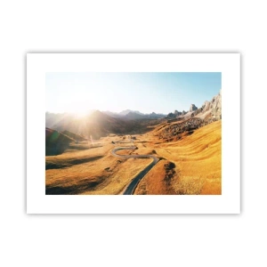 Affiche - Poster - Dans une vallée dorée - 40x30 cm
