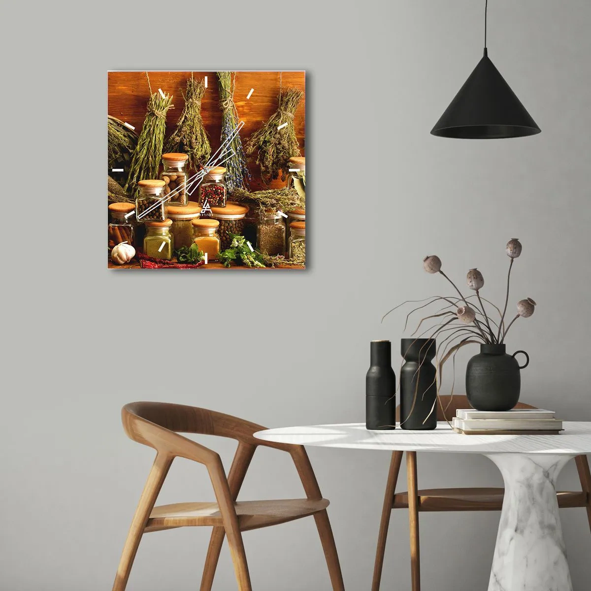 Horloge murale - Pendule murale - Sortilèges de cuisine - 30x30 cm