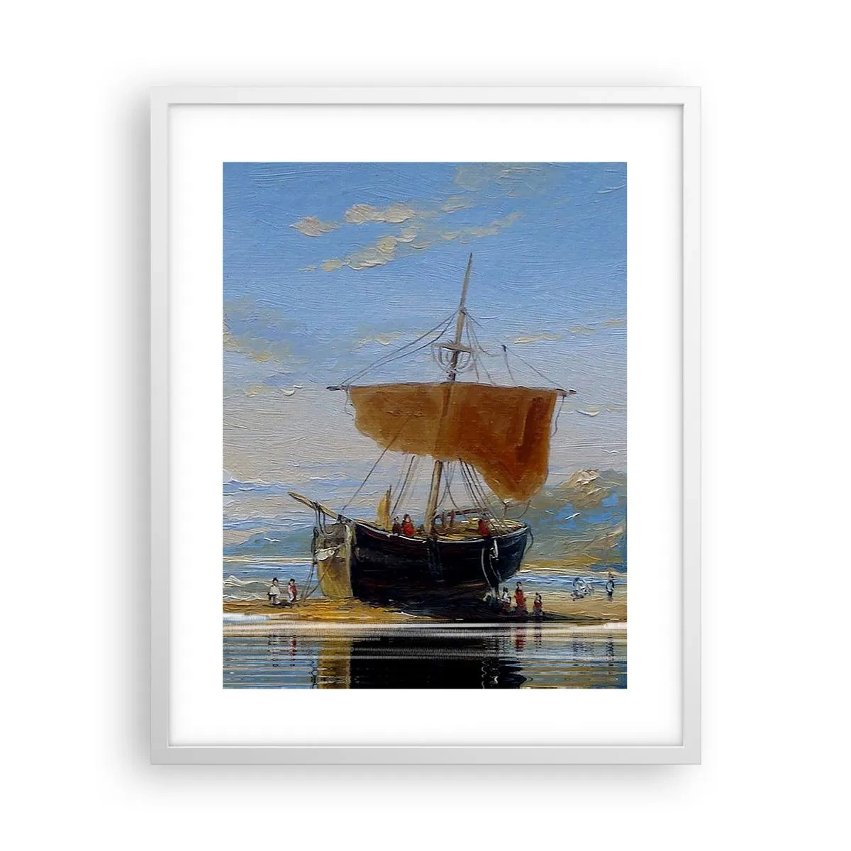 Affiche dans un cadre blanc - Poster - Eau, terre, air - 40x50 cm