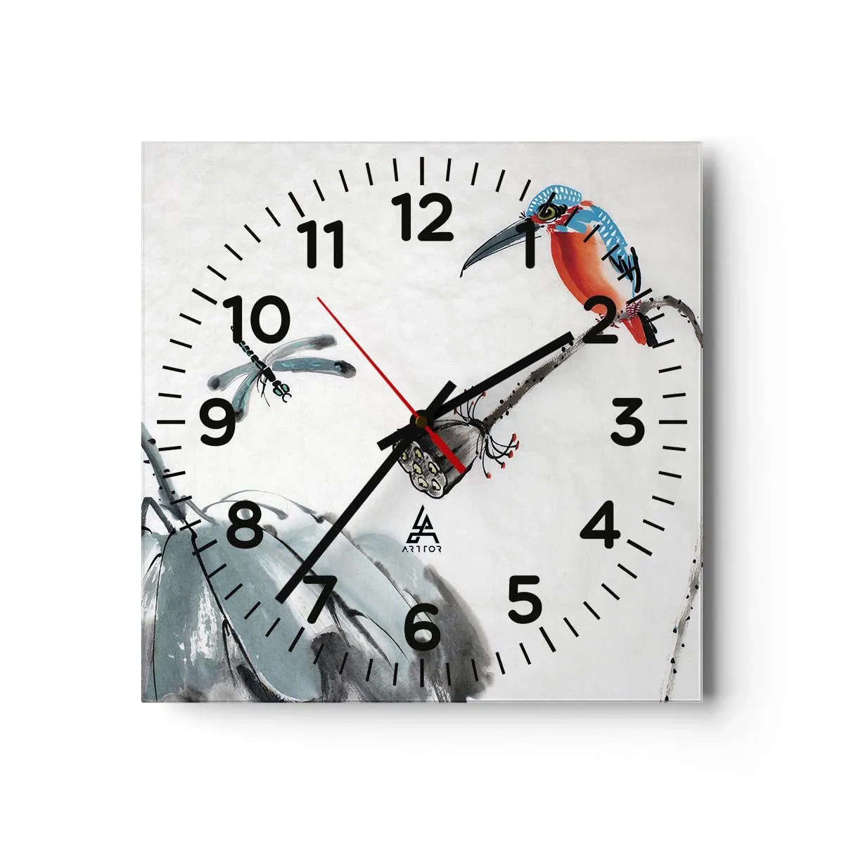 Horloge murale - Pendule murale - La vie du champ - 40x40 cm