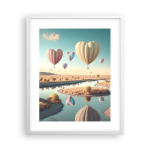 Affiche dans un cadre blanc - Poster - L'amour te permet de t'élever - 40x50 cm