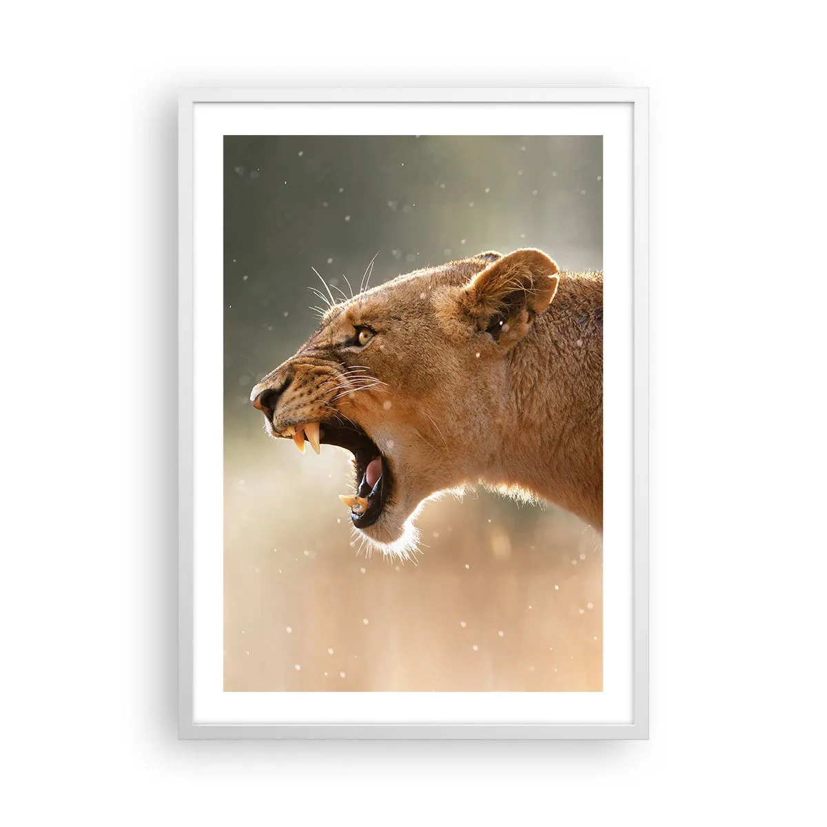 Affiche dans un cadre blanc - Poster - Essayez de ne pas écouter - 50x70 cm