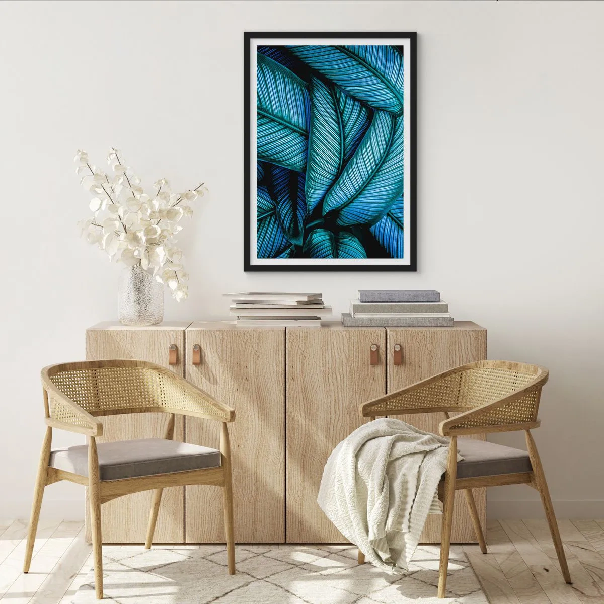 Affiche dans un cadre noir - Poster - Lignes de vie - 70x100 cm