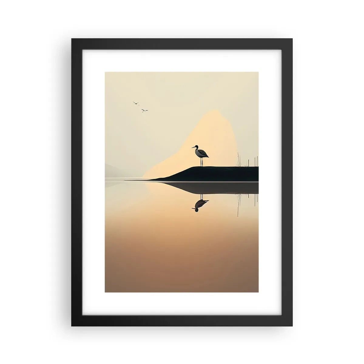 Affiche dans un cadre noir - Poster - Le seigneur du lac - 30x40 cm