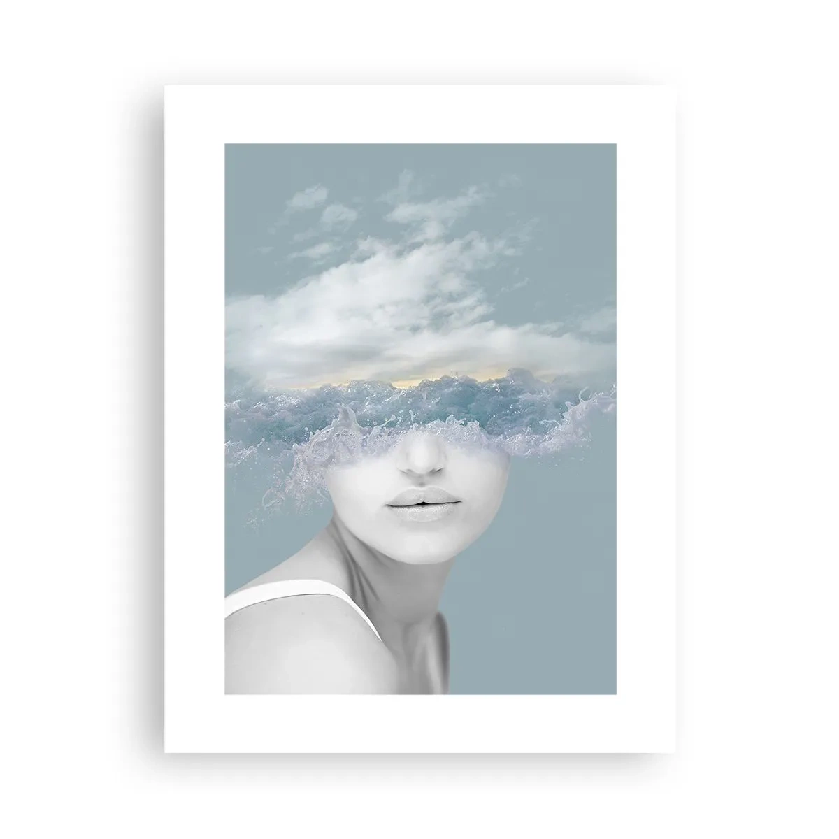 Affiche - Poster - La tête dans les nuages - 30x40 cm