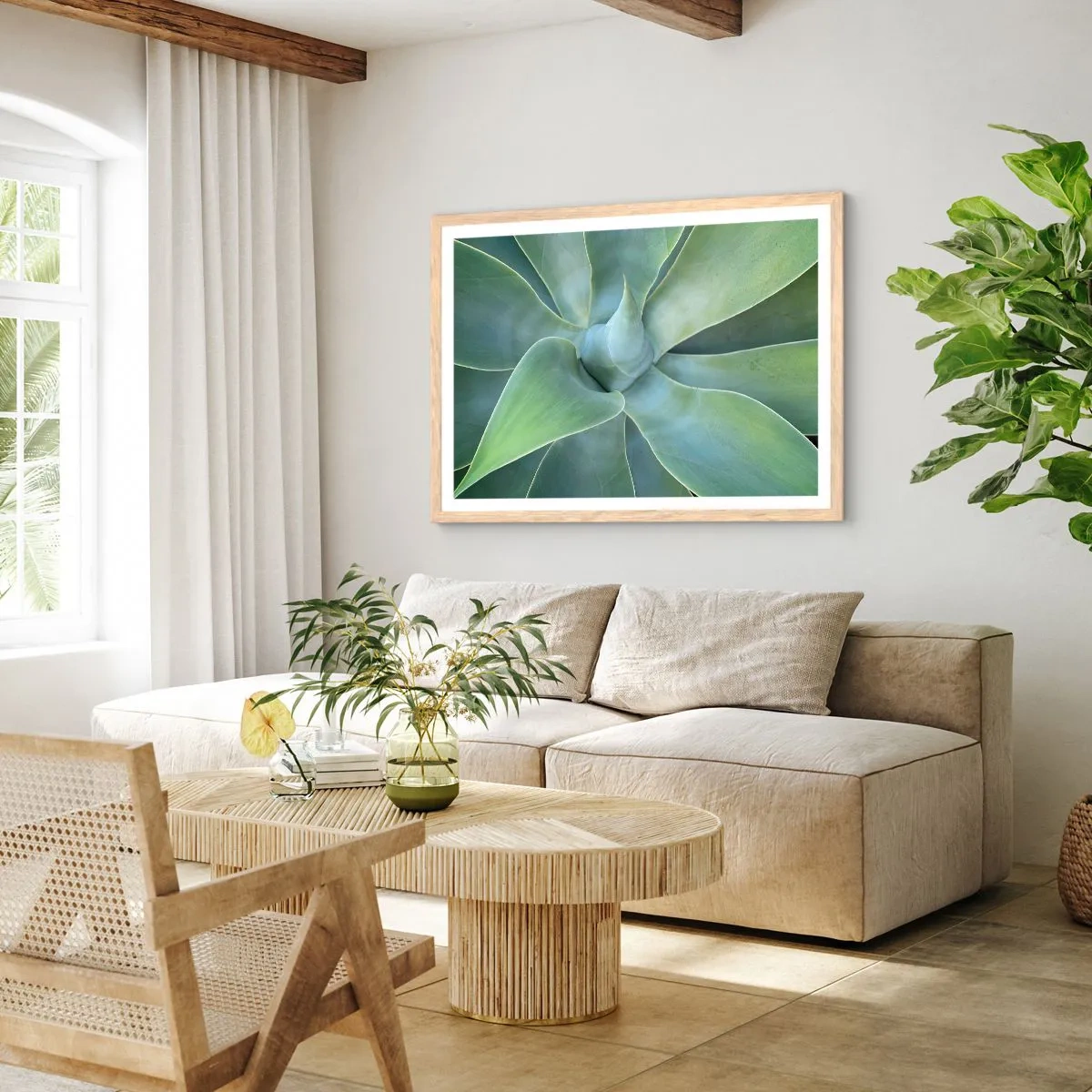 Affiche dans un chêne clair - Poster - La naissance de la verdure - 40x30 cm