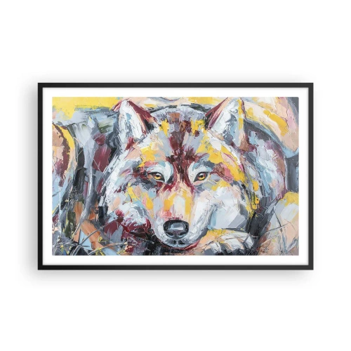 Affiche dans un cadre noir - Poster - En paix au milieu des siens - 91x61 cm