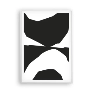 Affiche dans un cadre blanc - Poster - Positif négatif - 70x100 cm