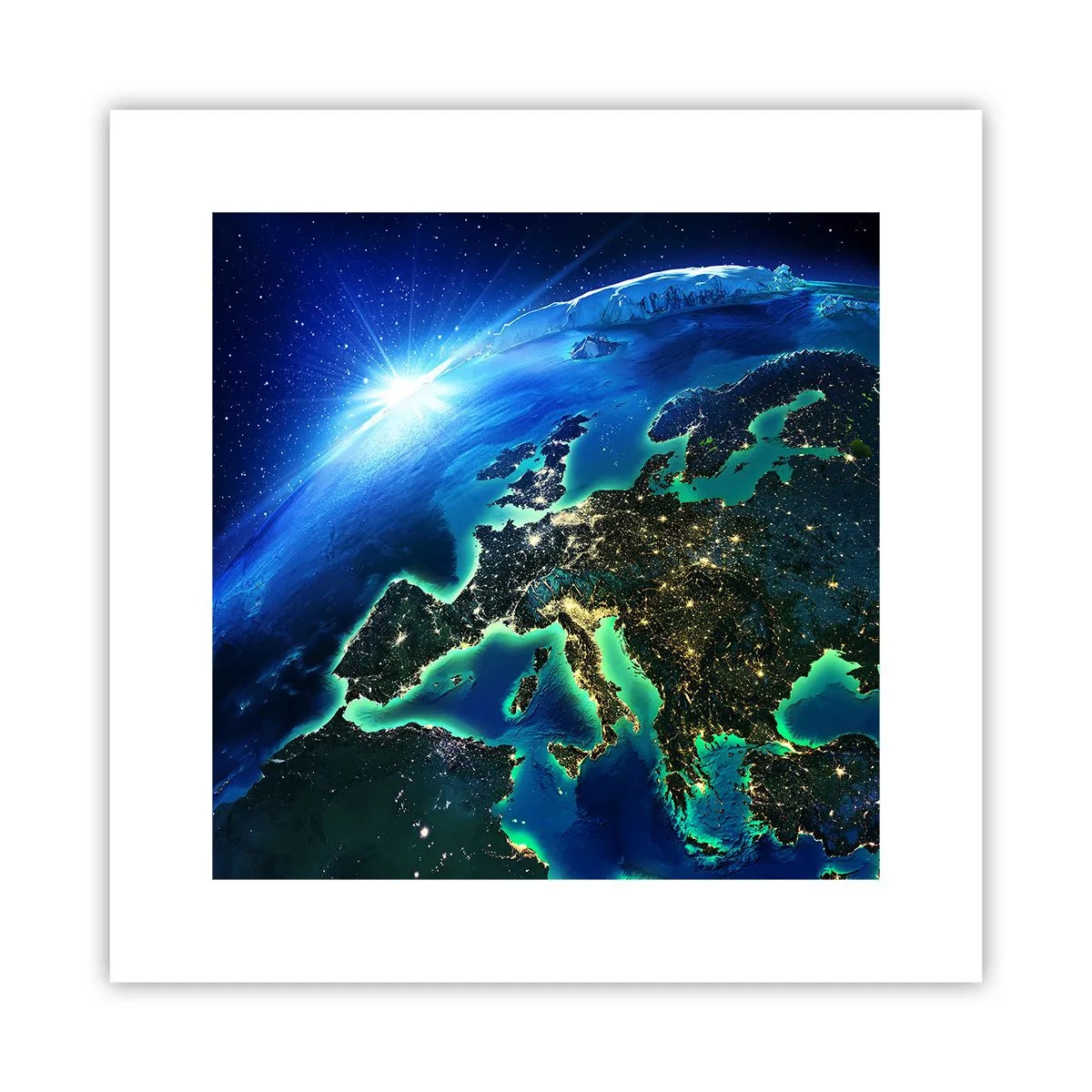 Affiche - Poster - Europe pétillante - 30x30 cm