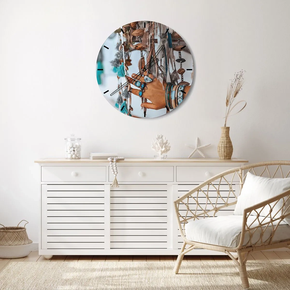 Horloge murale - Pendule murale - Trésor local - 40x40 cm