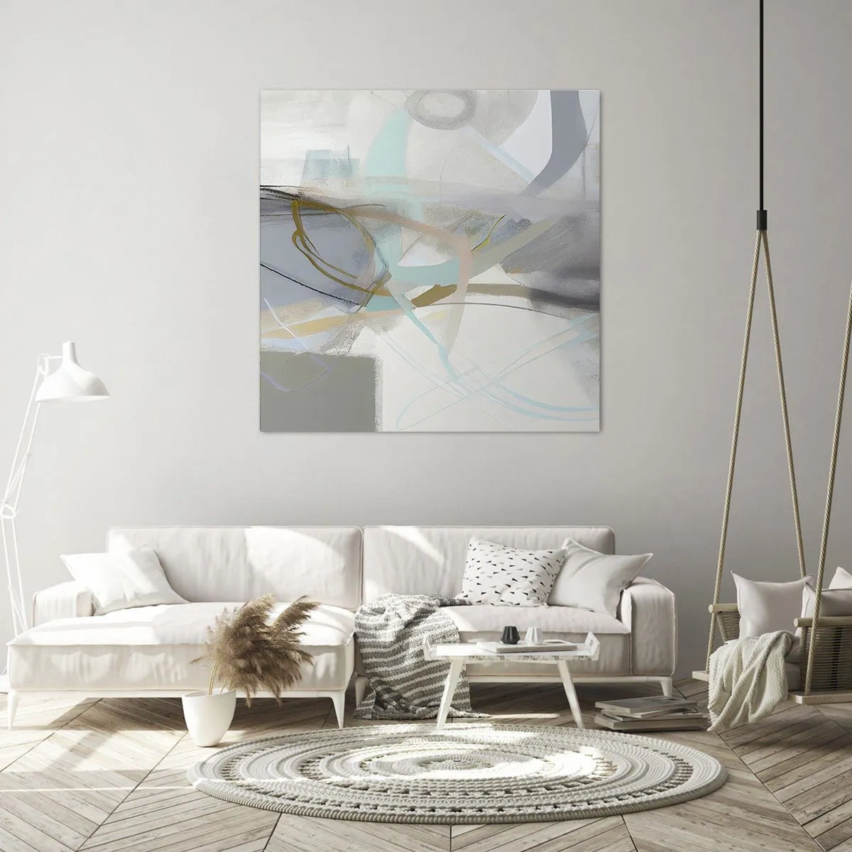 Impression sur toile - Image sur toile - Abstraction brumeuse - 50x50 cm