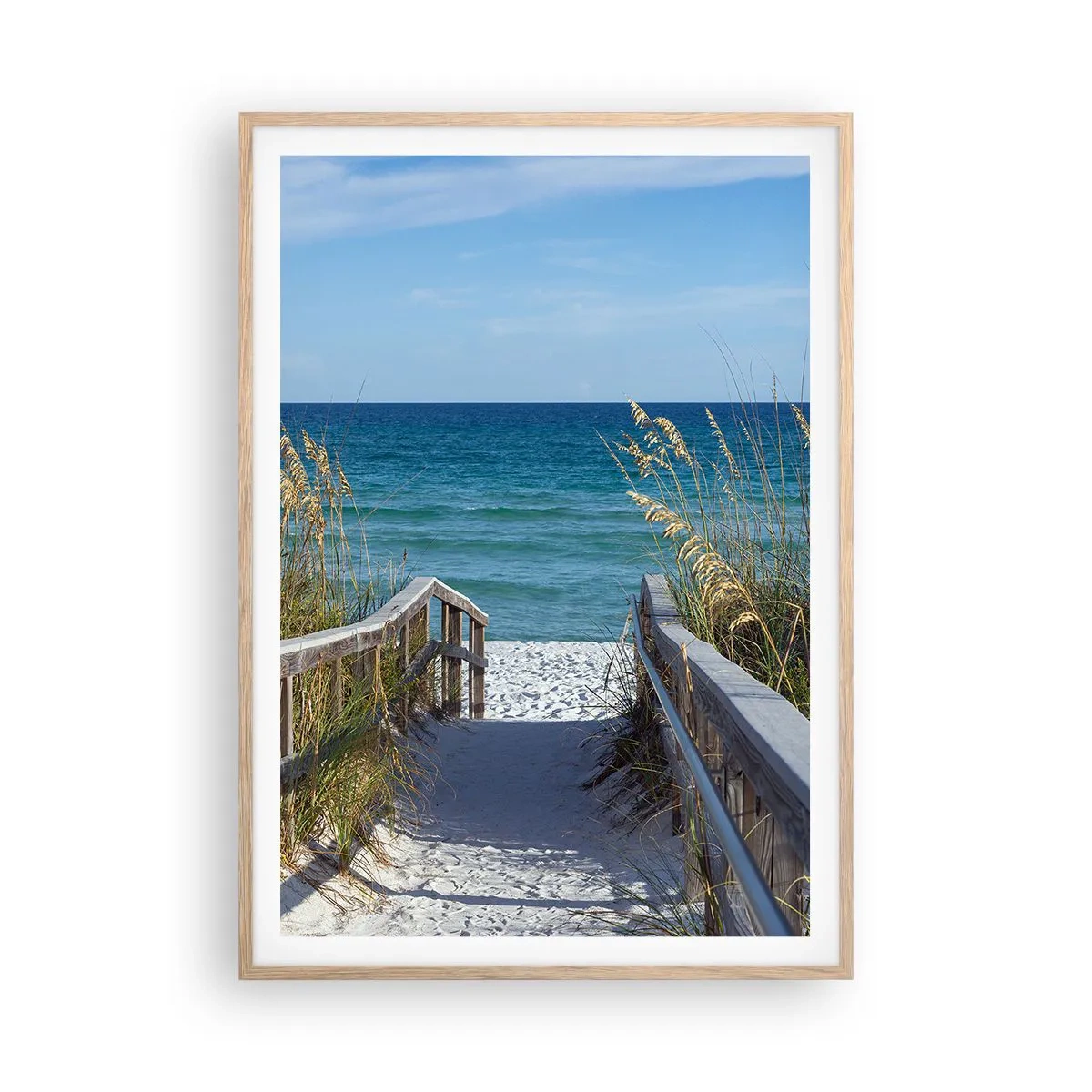 Affiche dans un chêne clair - Poster - Au soleil, sous le vent - 70x100 cm