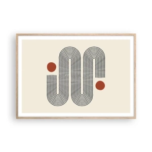 Affiche dans un chêne clair - Poster - Du début à la fin - 100x70 cm