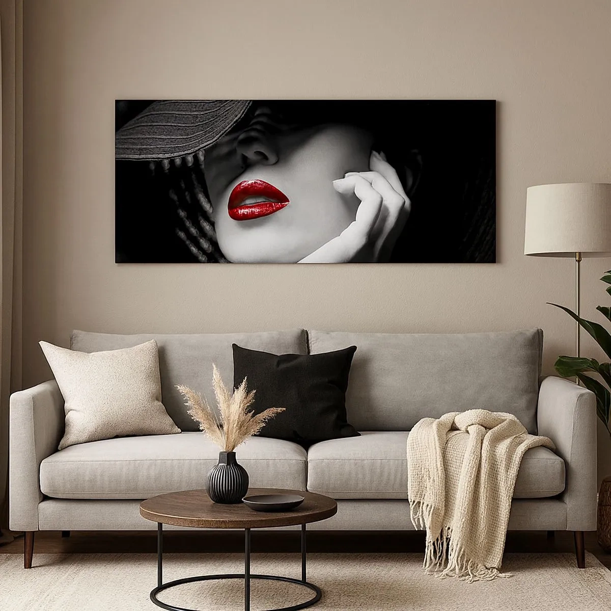 Impression sur toile - Image sur toile - Étude écarlate - 100x40 cm