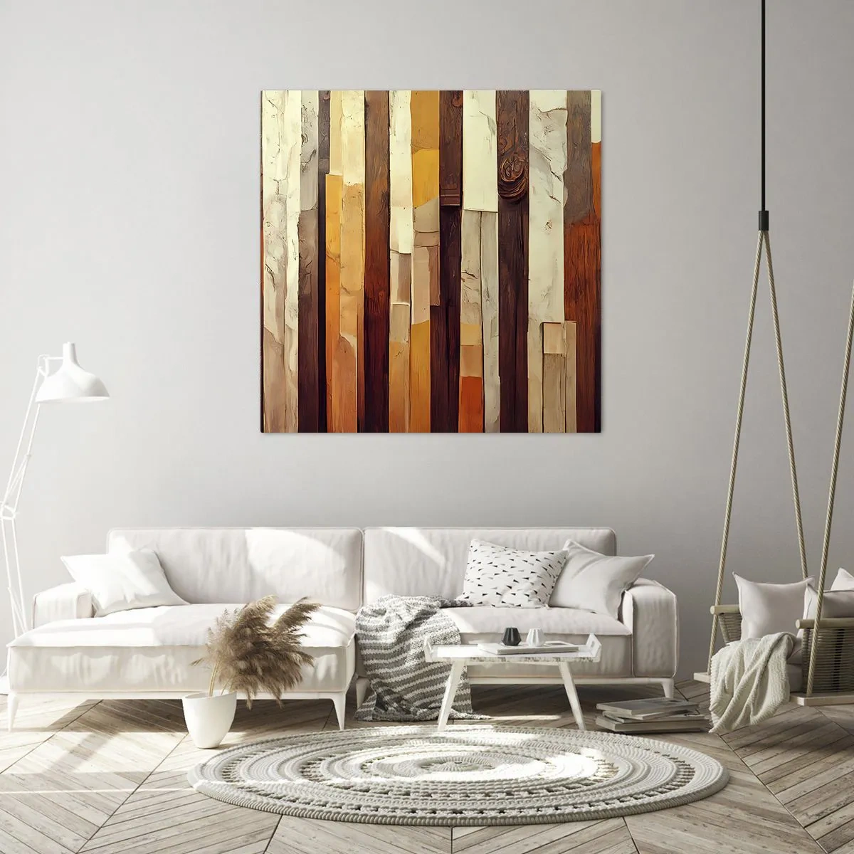 Impression sur toile - Image sur toile - Hymne des arbres forestiers - 30x30 cm