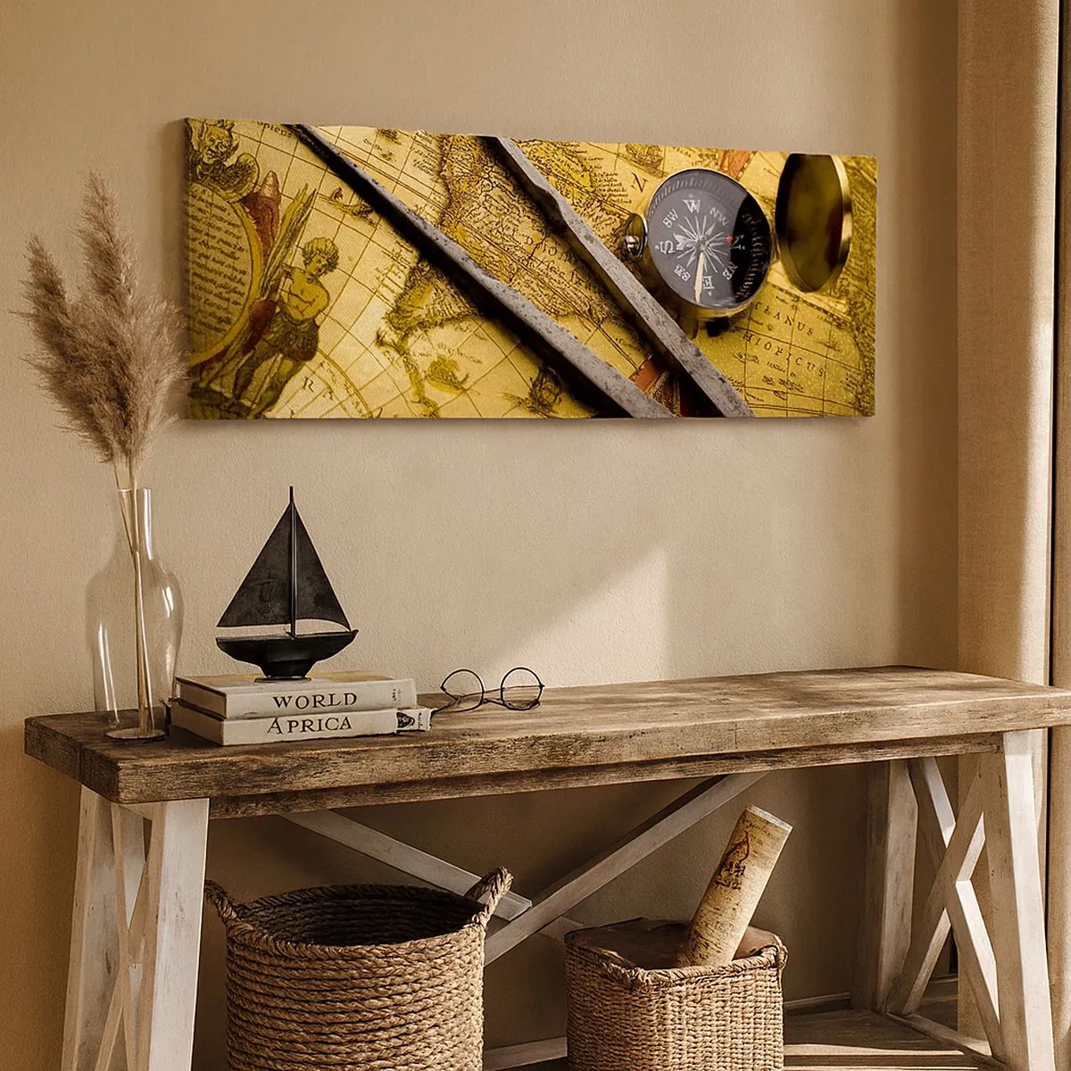 Impression sur toile - Image sur toile - Où sont ces trésors? - 100x40 cm