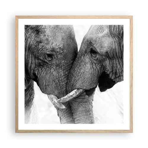 Affiche dans un chêne clair - Poster - Confession sincère - 60x60 cm