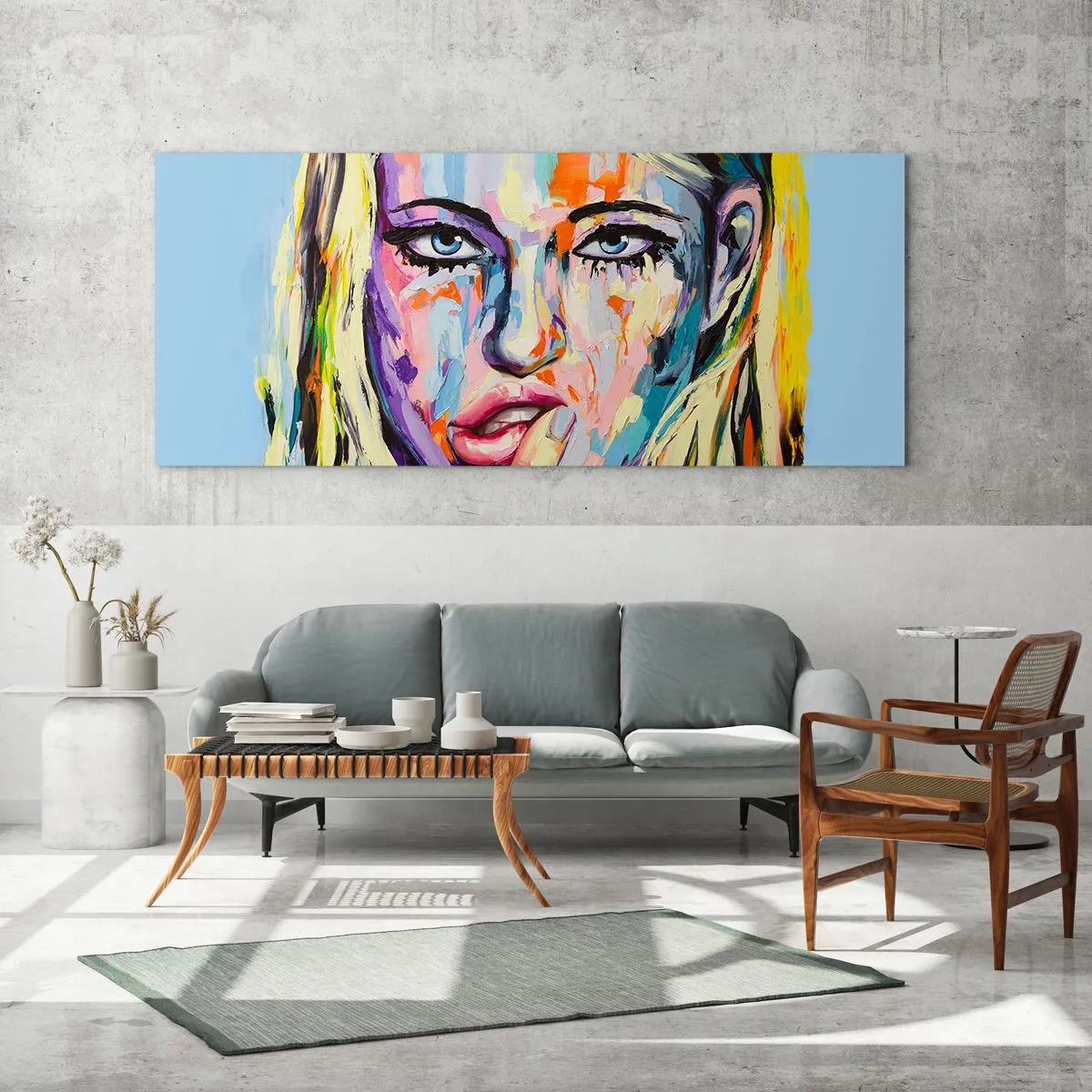 Impression sur verre - Image sur verre - Regarde-la droit dans les yeux - 90x30 cm