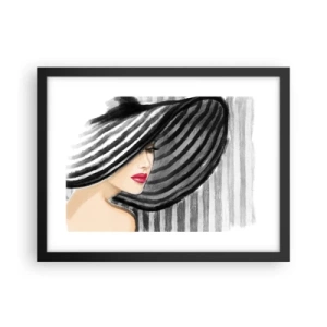 Affiche dans un cadre noir - Poster - Où te chercher ? - 40x30 cm