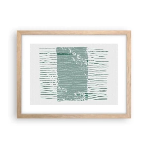 Affiche dans un chêne clair - Poster - Abstraction de la mer - 40x30 cm