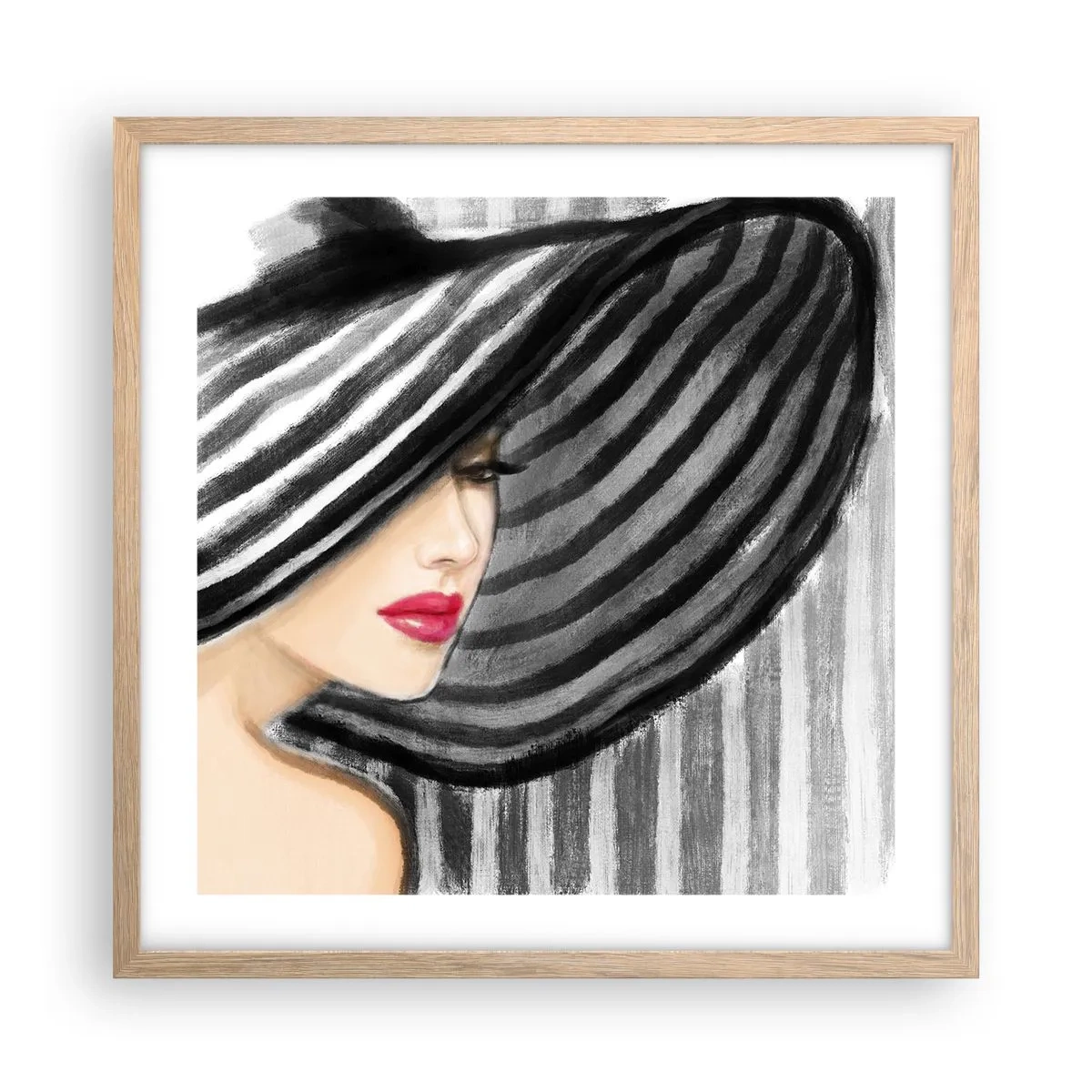 Affiche dans un chêne clair - Poster - Où te chercher ? - 50x50 cm