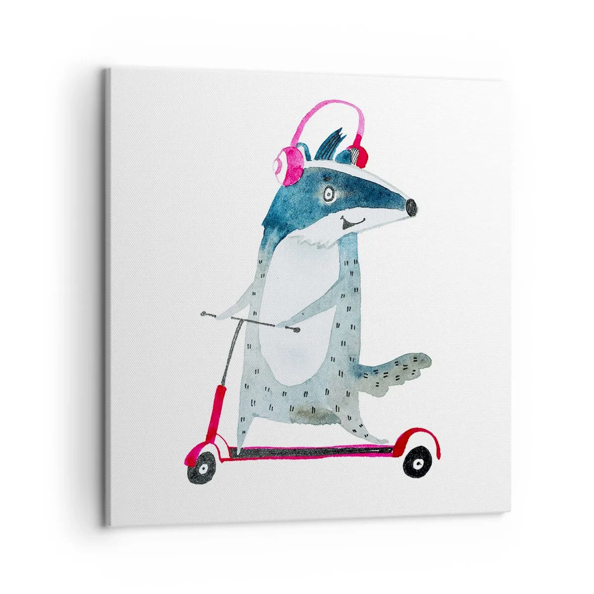 Impression sur toile - Image sur toile - La joie du blaireau - 50x50 cm