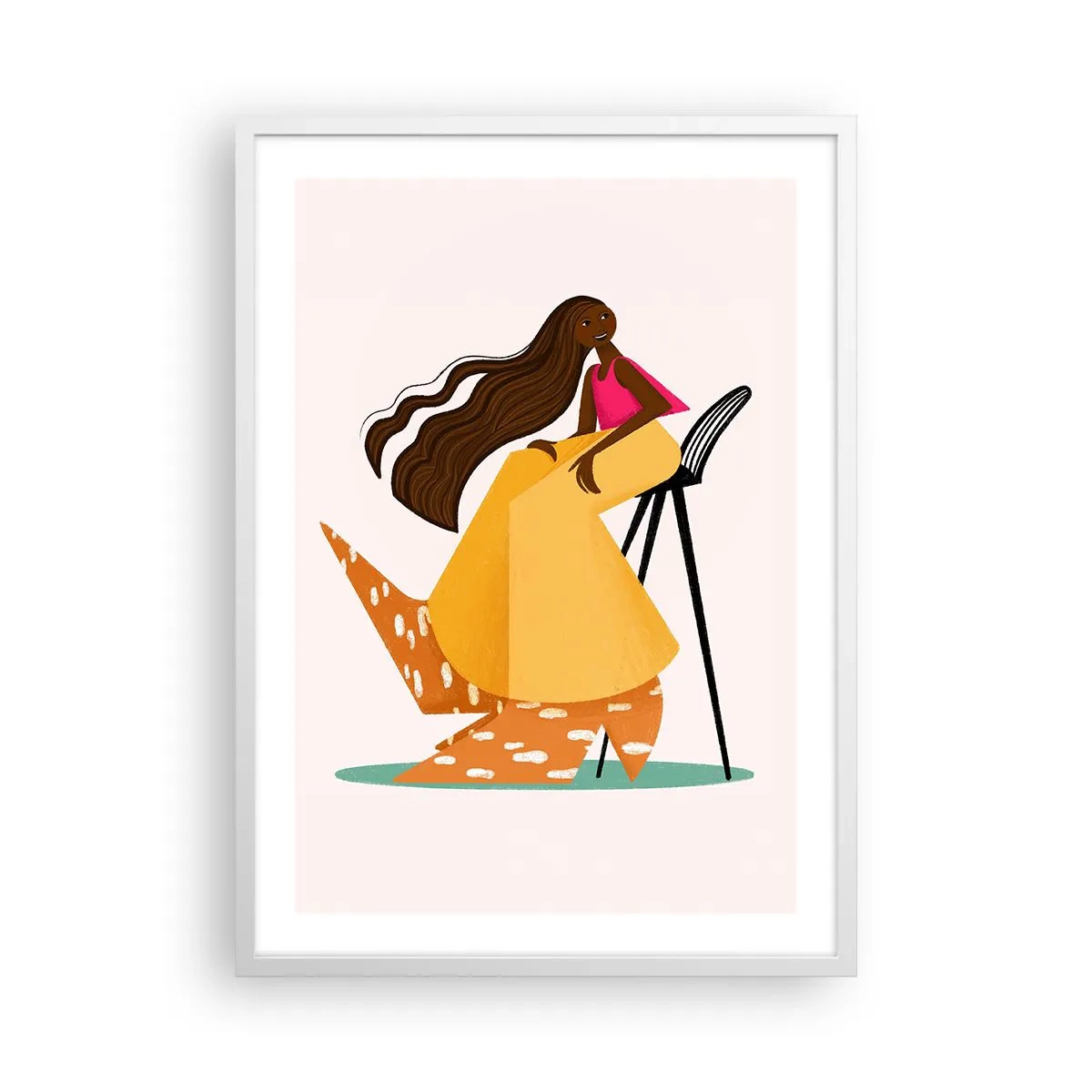 Affiche dans un cadre blanc - Poster - La mode est aussi amusante - 50x70 cm