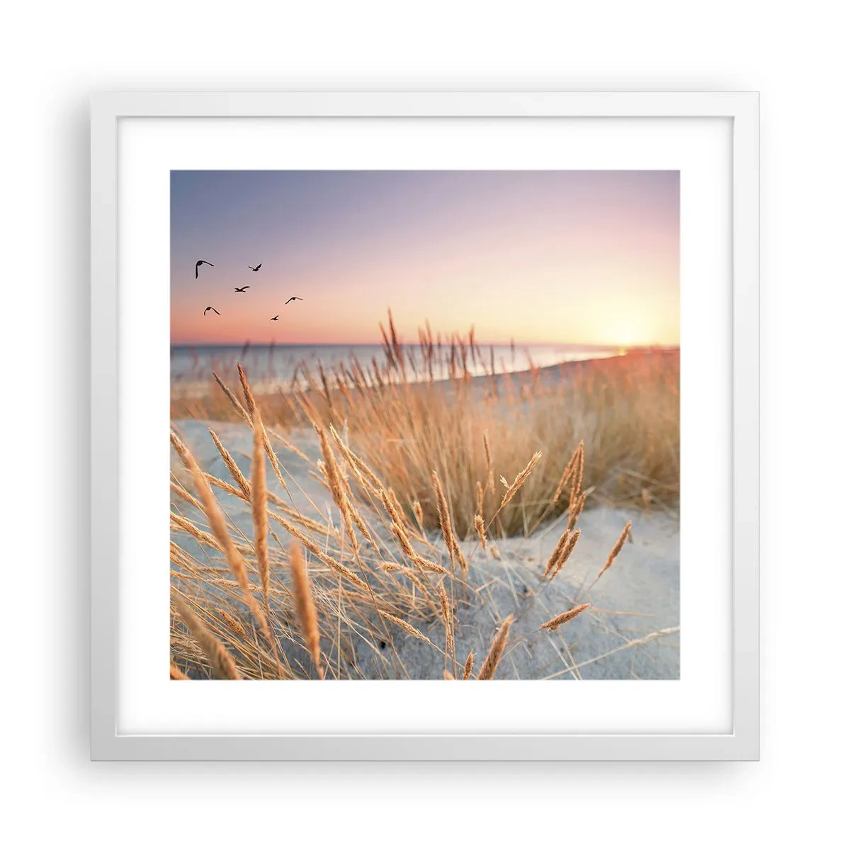 Affiche dans un cadre blanc - Poster - Berceuse baltique - 40x40 cm