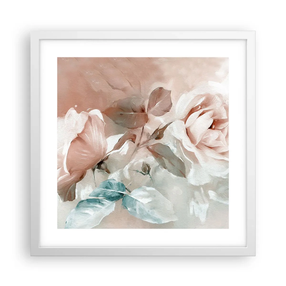 Affiche dans un cadre blanc - Poster - L'esprit du romantisme - 40x40 cm