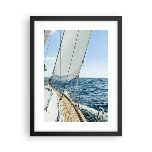 Affiche dans un cadre noir - Poster - Ohé, l'aventure - 30x40 cm