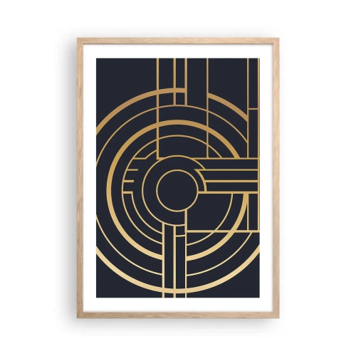 Affiche dans un chêne clair - Poster - Rotation des éléments - 50x70 cm