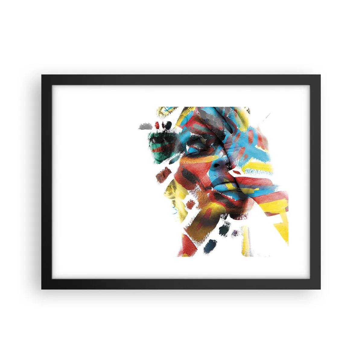 Affiche dans un cadre noir - Poster - Personnalité colorée - 40x30 cm