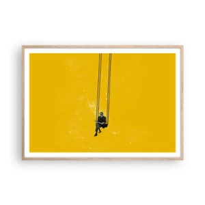 Affiche dans un chêne clair - Poster - Un jour comme tous les jours - 100x70 cm