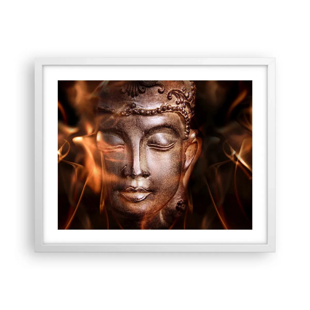 Affiche dans un cadre blanc - Poster - Il n'existe qu'ici et maintenant - 50x40 cm