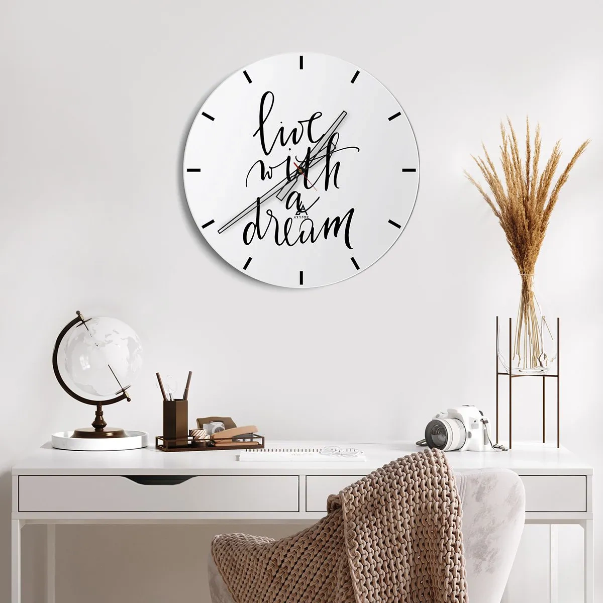 Horloge murale - Pendule murale - Bien sur - 30x30 cm