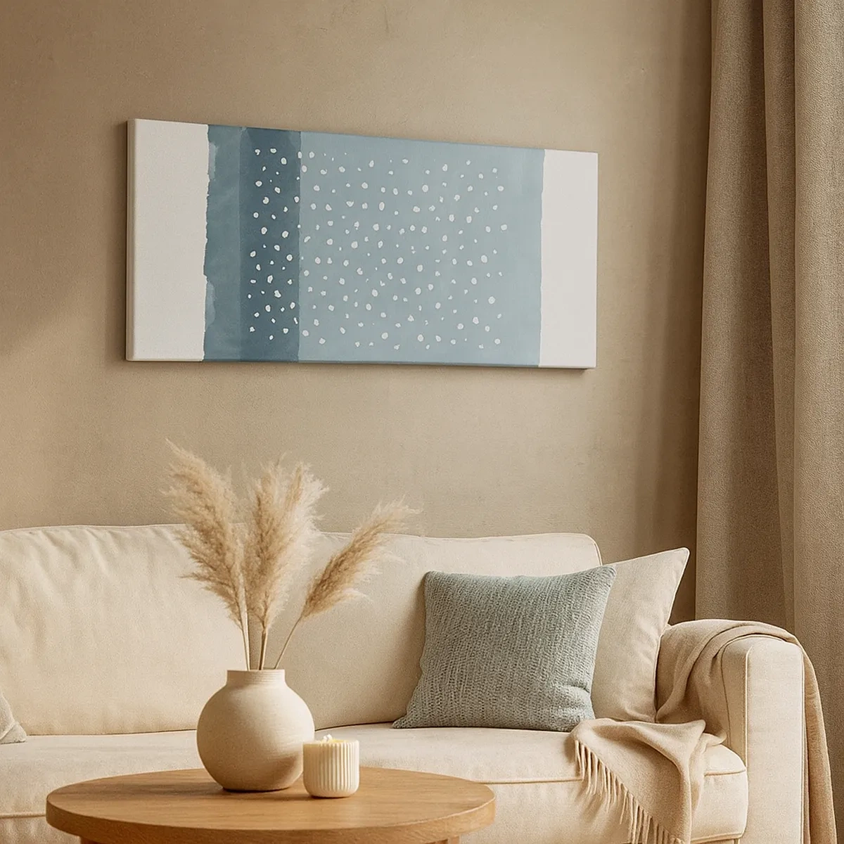 Impression sur toile - Image sur toile - Évolution de bleus - 30x30 cm