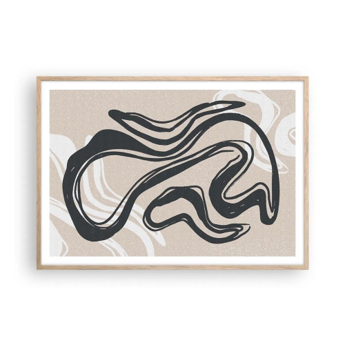 Affiche dans un chêne clair - Poster - Expression multipliée - 100x70 cm