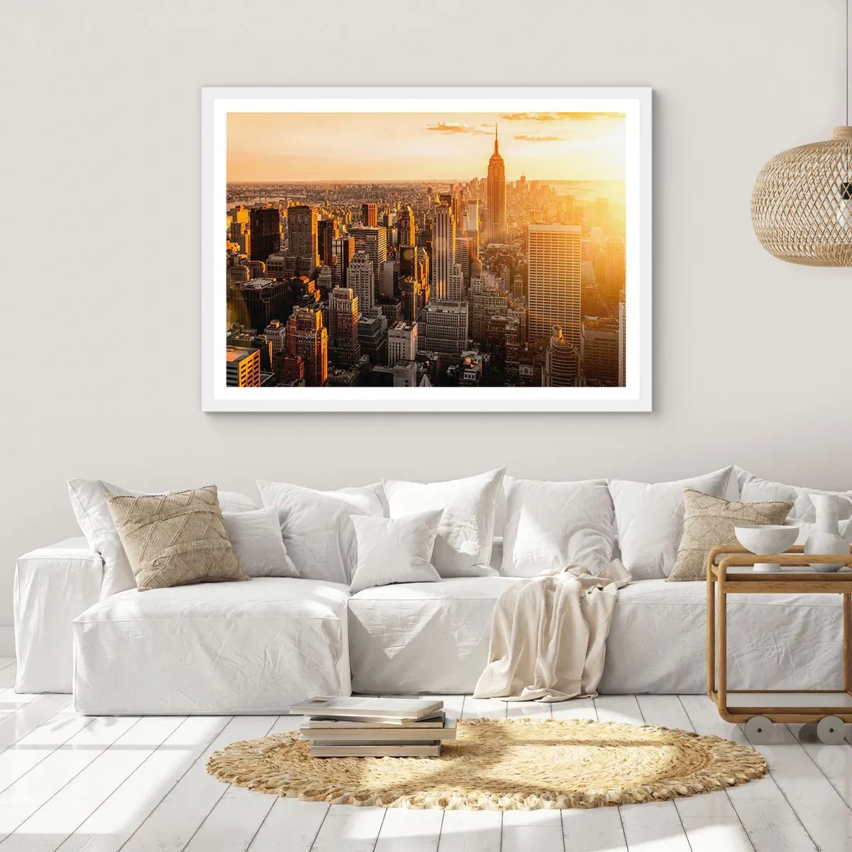 Affiche dans un cadre blanc - Poster - Grandir au soleil - 70x50 cm