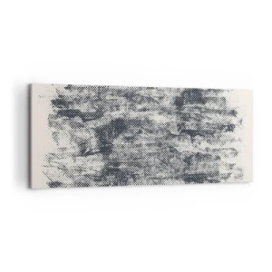 Impression sur toile - Image sur toile - Composition brumeuse abstraite dans des tons de gris - 120x50cm - Composition brumeuse - Décoration murale moderne pour le salon et la chambre ARTTOR
