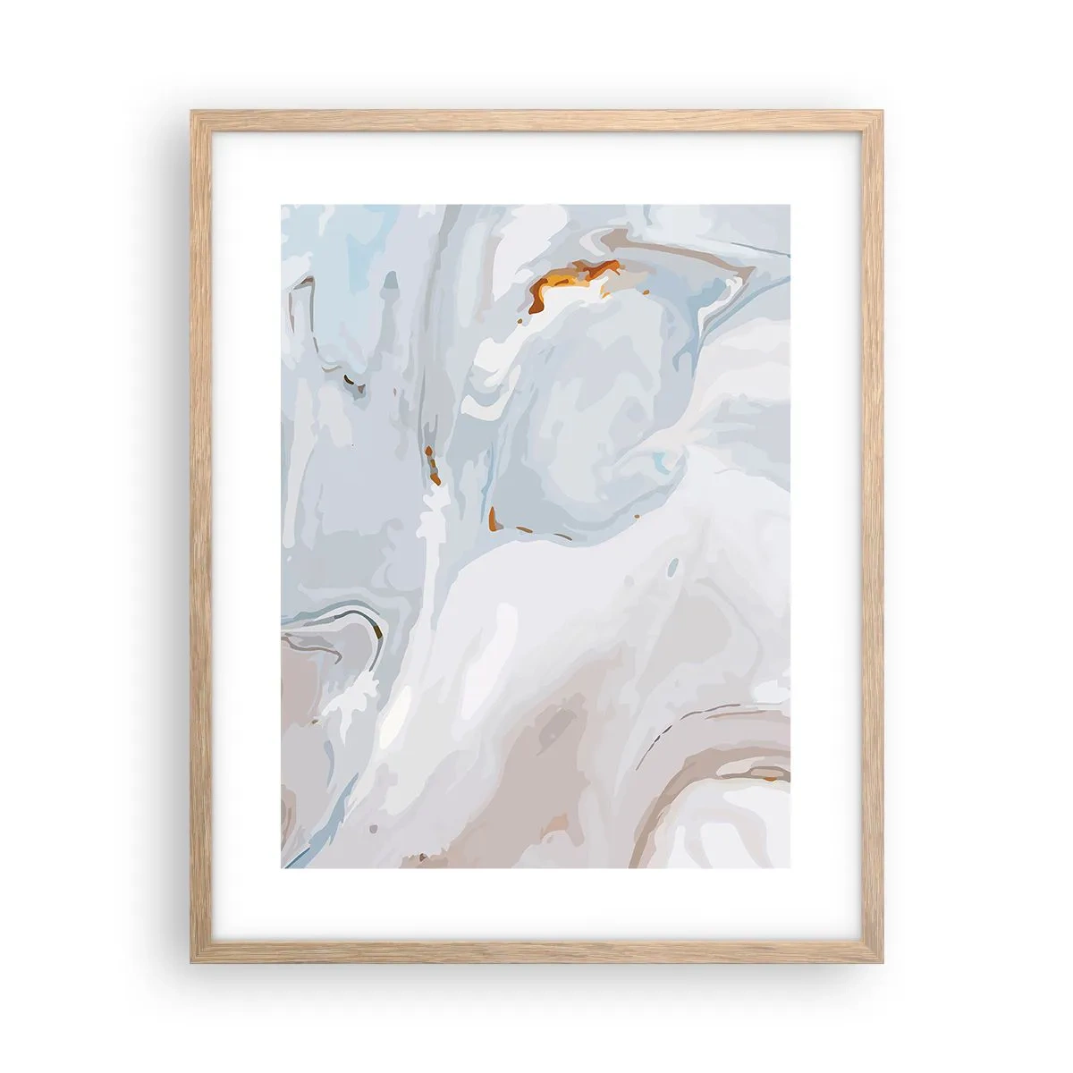 Affiche dans un chêne clair - Poster - Blanc surélevé - 40x50 cm