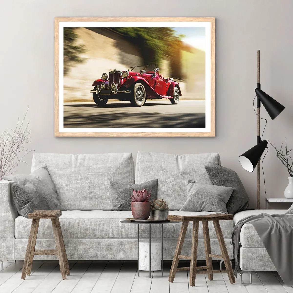 Affiche dans un chêne clair - Poster - Plus belle que Nike de Samothrace - 50x40 cm