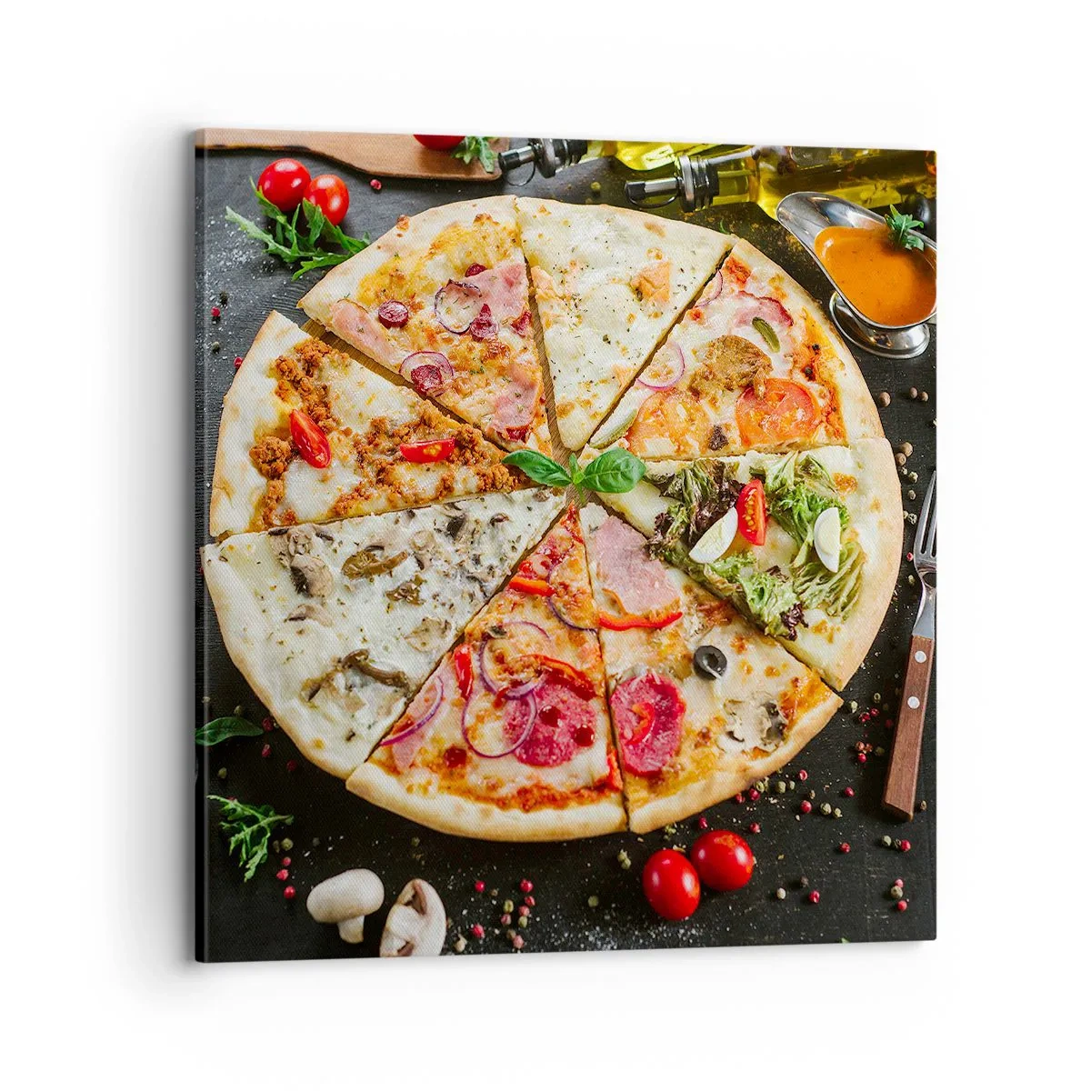 Impression sur toile - Image sur toile - Une gamme de saveurs - 70x70 cm