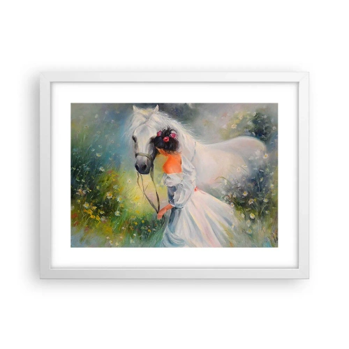 Affiche dans un cadre blanc - Poster - Comme dans un beau rêve - 40x30 cm