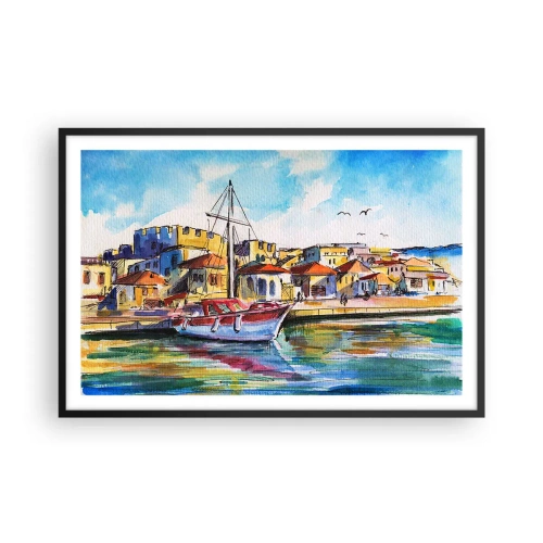 Affiche dans un cadre noir - Poster - Après-midi arc-en-ciel - 91x61 cm