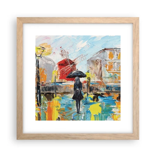 Affiche dans un chêne clair - Poster - Légende parisienne - 30x30 cm