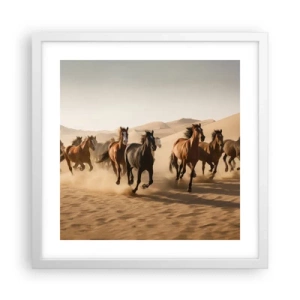 Affiche dans un cadre blanc - Poster - Libre comme le vent - 40x40 cm