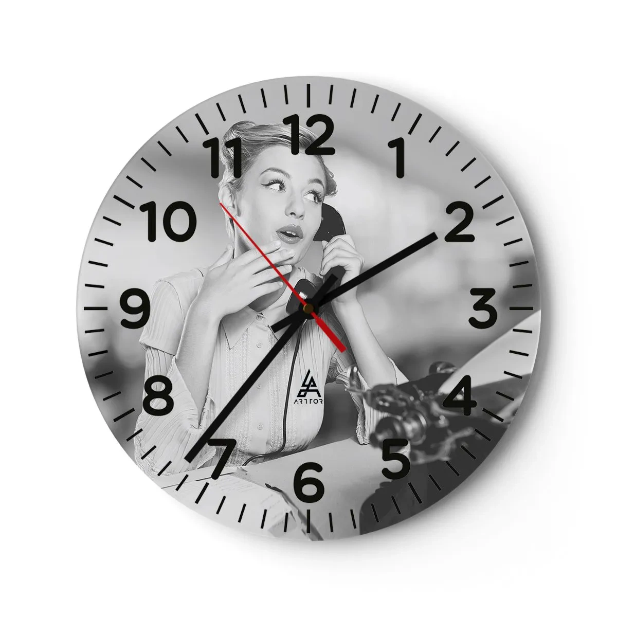 Horloge murale - Pendule murale - Hello! Ici les années 50 - 30x30 cm